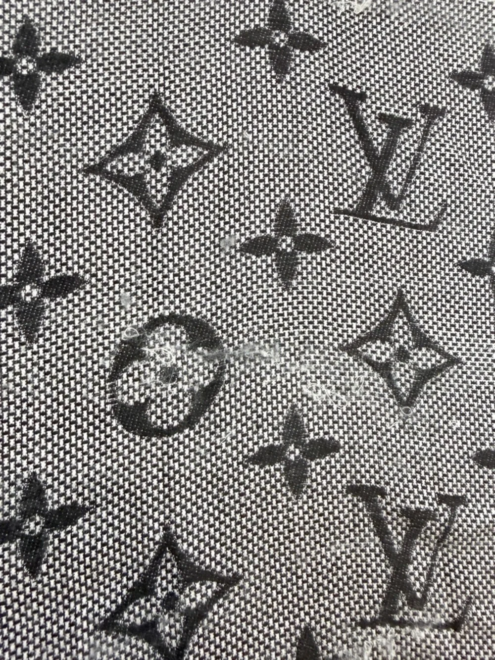 Louis Vuitton Monogram Neo Natte Two-Tone Monogram Scarf in Black